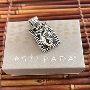 Silpada Sterling Silver Intricate Paisley Design Pendant